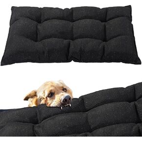 HOMBYS Chew Proof Dog Bed Indestructible and Durable Dog Crate Bed for Aggressive Chewers & Crazy Diggers, Water Resistant Crate Pad Mat Kennel Pad, (41"x28", Black)