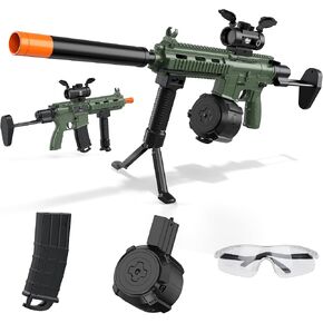 Automatic Blaster, Electric Blaster with Goggles, Fun Shooting Games, Age 18+, Green