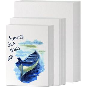 TOUNALKER 300 Sheet 3 Sizes Watercolor Paper Bulk White Cold Press Paper Water Color Paper for Kids Artist Student Drawing Beginning, 5 x 7 Inch, 6 x 9 Inch, 6 x 12 Inch