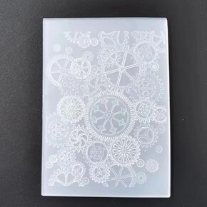 3D Gear Embossing Folder for Card Making Floral DIY Plastic Scrapbooking Photo Album Card Paper DIY Craft Decoration Template Mold
