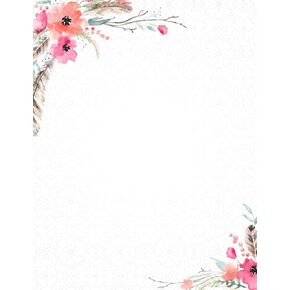 Great Papers! Boho Floral Letterhead, 8.5" x 11", 80 count (2020103)