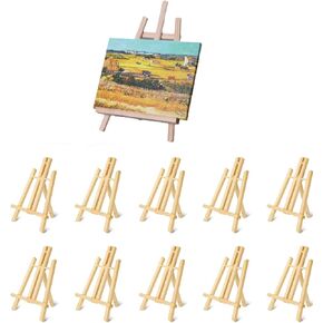 11.8 Inch Wood Easels, Tabletop Easel Stand 10 Pack for Painting Canvases, Art, and Crafts, Tripod, Painting Party Easel, Portable Canvas Photo Picture Sign Holder in Saudi Arabia