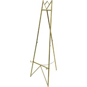 58 Inch Iron Adjustable Arts & Crafts Easels,Metal Easel Stand with Chain Support for Mirror,Floor Easels for Display Wedding Sign(Gold)