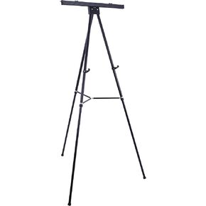 U.S. Art Supply 70" High Boardroom XL Black Aluminum Flipchart Display Easel, Holds 45 lb - Heavy Duty Extra Large and Presentation Stand Adjustable Floor and Tabletop Portable Tripod, For Writing Pad