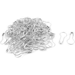 500Pcs Metal Gourd Safety Pins Small Steel Wire Craft Clothing Tag Pin Clip Buttons Clothing Trimming Fastener Tool DIY Home Accessories (Silver)