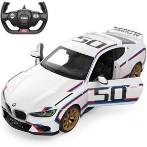 RASTAR BMW RC Car 1/14 BMW 3.0 CSL RC Car BMW Remote Control Toy Car for Kids, White 2.4G