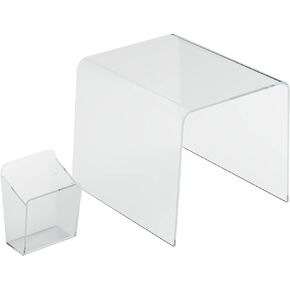 U Brands Clear Acrylic Locker Organization Kit, Includes Cup and Bent Shelf, 2 Pieces