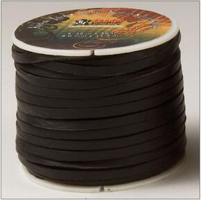 Tandy Leather Kodiak Lace 5/32 "× 50 قدمًا (4 مم × 15.2 م) أسود 5075-01