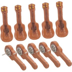 20pcs Guitar Pin Cork Board Decorative Thumbtacks Decorative Thumb Tacks Cute Push Pins Cute Thumb Tacks Pushpin Wall Tacks Map Pin Press The Nail Plastic Flat Top Office