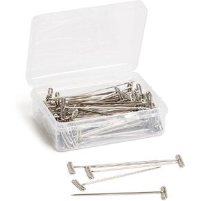 U Brands Silver T Pin Set, Office Supplies, Bulletin Board Accessories, 2", 100 Count