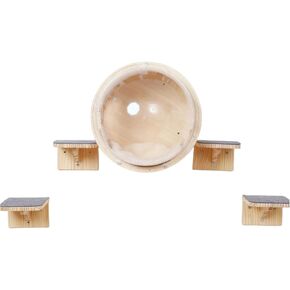 Wall-Mounted Cat Bed Furniture Round Space Capsule Acrylic Cat Perch Steps Cat Wooden Shelf Cat Lover Gift Cat Tree Tower- for Larg Cats up to 35 Lbs Classic Style-2
