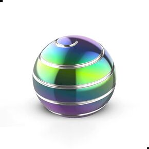 Full Body Optical Illusion Fidgets Spinning Ball Kinetic Desktop Toy Ball 1.57'' Square Wave Office Spinner Ball Stress Relief Toys for Men,Women,Kids