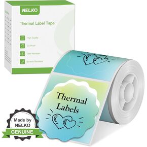 ملصقات حرارية لصانع الملصقات Nelko PM220 ، علامة حرارية 2 بوصة (50 مم) ، شريط تسمية متعددة الأغراض ، لفة واحدة من 150 تدرجًا حراريًا لذاته ذاتيًا خضراء
