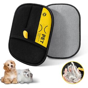 Upgrade Efficient Pet Hands on for Dogs, Cats & Horses with Long and Short Hair Fur Gentle Deshedding Mitt Massager Remover Tools Accessories Brush FurMingle Double-Sided cat Grooming Gloves