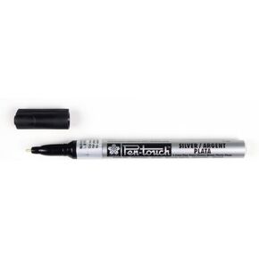 Sakura Pen Touch Paint Marker, Silver 1.0mm Fine #41302-art Craft Pen Maker, Sold individually