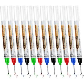 Prasacco 12 PCS Long Head Hole Hole Marker متعددة الأغراض الطويلة NIB Marker مقاومة للماء علامات البناء علامات البناء الجافة الجافة الملونة العلامة النجارة للبناء الحمام الخشبية