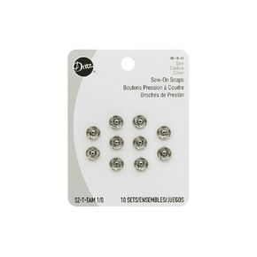 Dritz Sew-On Snaps Nickel size 1/0