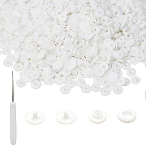 200 مجموعة من اللقطات البلاستيكية راتنجات T5 ، BetterJonny الحجم 20 أزرار بلاستيكية راتنج راتنجات لا تحتاج إلى أدوات لمناشف الحرف القماشية DIY ، أبيض in Kuwait