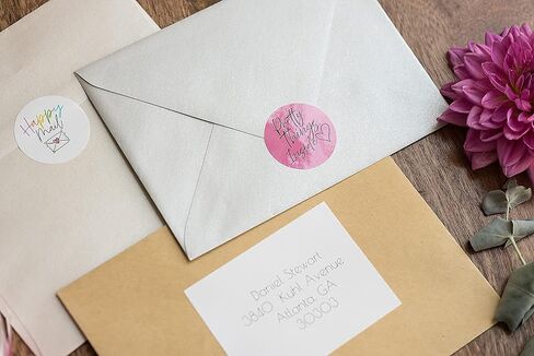 ملصقات التغليف اللطيفة المتنوعة - لفة من 500 - أربعة تصميمات ممتعة - سدادات مألوفة 1.5 " in Kuwait