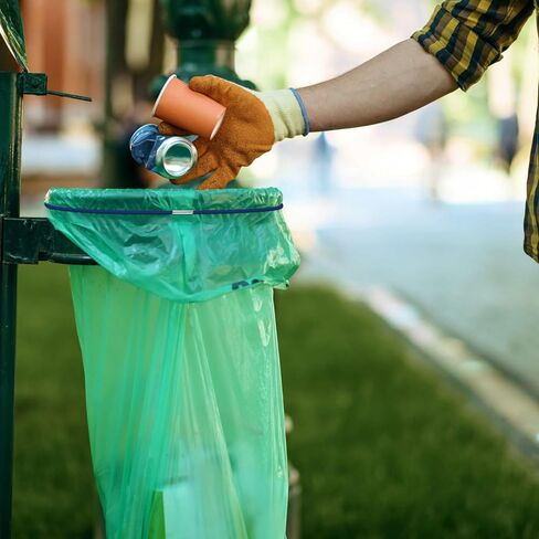 مجموعة من الأشرطة المطاطية من 3 ، نطاقات مطاطية أسود ، أزرق ، أبيض ، متين مع مرونة قوية ، نطاقات صندوق القمامة الملونة تناسب 13 إلى 30 جالون قمامة لمدرسة المكتب المنزلي في الهواء الطلق والداخلية in Kuwait