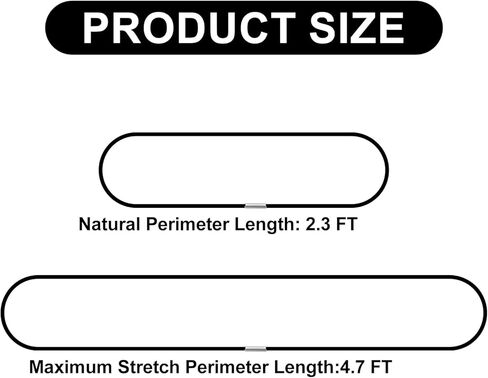 مجموعة من الأشرطة المطاطية من 3 ، نطاقات مطاطية أسود ، أزرق ، أبيض ، متين مع مرونة قوية ، نطاقات صندوق القمامة الملونة تناسب 13 إلى 30 جالون قمامة لمدرسة المكتب المنزلي في الهواء الطلق والداخلية in Kuwait