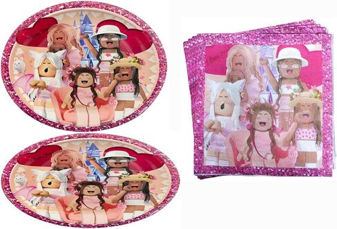 SUTRADHAR 40pcs kids Party Supplies 20 Plates + 20 Napkin kids Birthday Party Decorations, for Girl and Boy (2) in Saudi Arabia