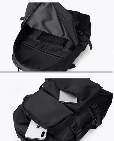 Street Style College Daylife Work Computer Backpack Waterproof Lightweight Laptop Daypack for Gift for Man Travel Carry on Bags For Women and Man, 18.1 Inch, Nylon, Black in Saudi Arabia