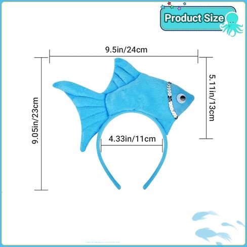 3 Pieces Fish Costume Include Goldfish Headband Bow Tie and Tutu Skirt for Book Day Dress Up in Saudi Arabia