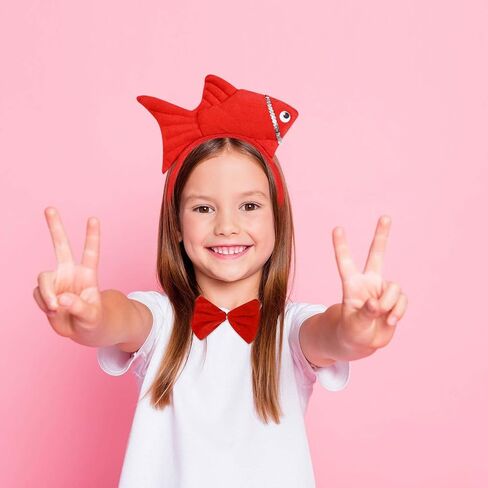 3 Pieces Fish Costume Include Goldfish Headband Bow Tie and Tutu Skirt for Book Day Dress Up in Saudi Arabia