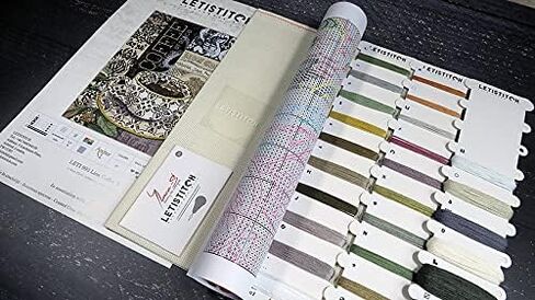 عد غرزة Cross Cross Lion Coffee B Leti 993 Letistitch 22x18 cm/8.8x7 في المطبخ Needlepoint Embroidery DIY KITS XSTIGH in Kuwait