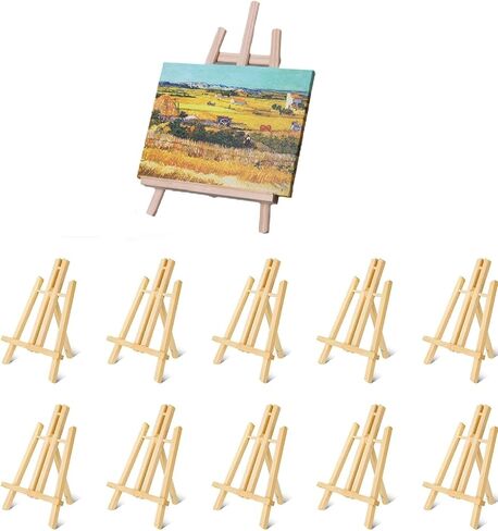 11.8 Inch Wood Easels, Tabletop Easel Stand 10 Pack for Painting Canvases, Art, and Crafts, Tripod, Painting Party Easel, Portable Canvas Photo Picture Sign Holder in Saudi Arabia