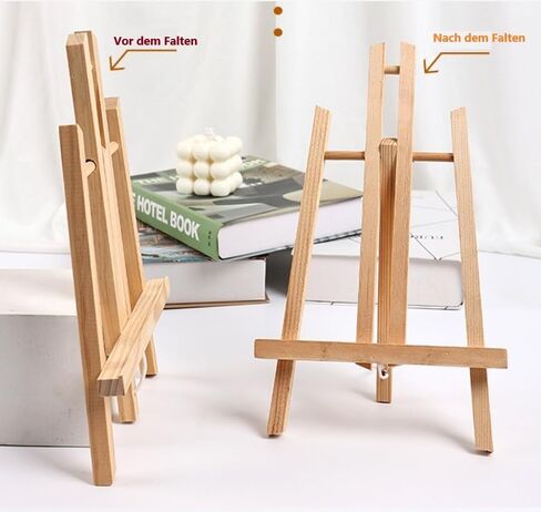 11.8 Inch Wood Easels, Tabletop Easel Stand 10 Pack for Painting Canvases, Art, and Crafts, Tripod, Painting Party Easel, Portable Canvas Photo Picture Sign Holder in Saudi Arabia