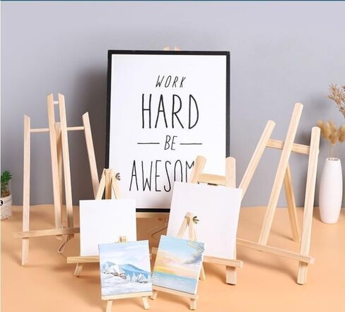 11.8 Inch Wood Easels, Tabletop Easel Stand 10 Pack for Painting Canvases, Art, and Crafts, Tripod, Painting Party Easel, Portable Canvas Photo Picture Sign Holder in Saudi Arabia