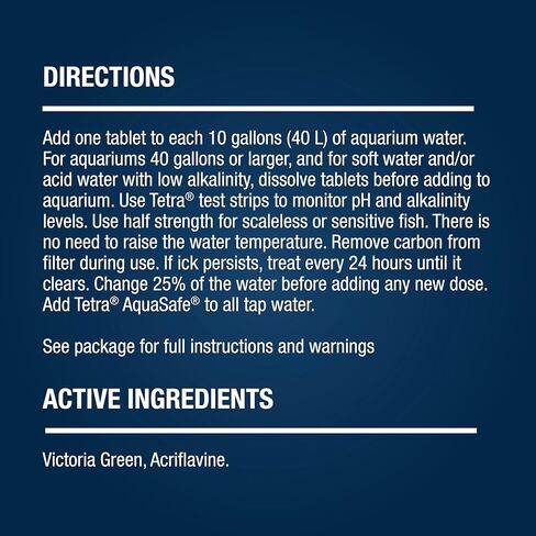 Tetra Ick Guard 8 Count, Quick Remedy For Ick In aquariums,Golds & Yellows in Kuwait