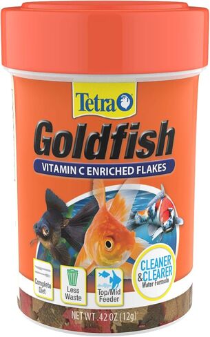 Tetra Goldfish Flakes, Nutritionally Balanced Diet For Aquarium Fish, Vitamin C Enriched Flakes, 2.2 oz in Saudi Arabia