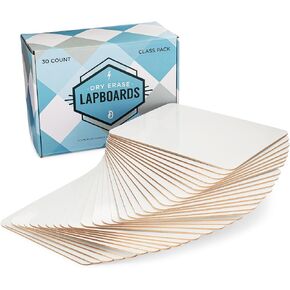 Dry Erase Boards [60pc Double Sided] Lapboards with ClearWipe Coating! Small White Boards - 9" x 12" Mini White Boards for Students, Classroom Teacher Supplies