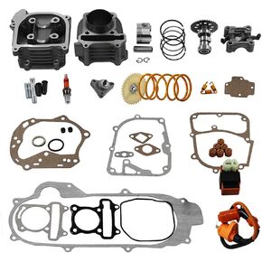 GY6 Cylinder Rebuild Kits Trkimal 100cc Big Bore Kit for 64mm Valve 49CC 50CC 139QMB Moped Scooter Engine 50mm Bore Upgrade Set with 6pin Racing CDI Ignition Coil Performance Spark Plug Clutch Spring
