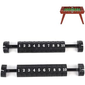 2PCS Table Score Keepers, Foosball Score Counters Universal Scoring Unit Table Football Counter Score Goal Counter Keeper Record Replacement Part for Air Hockey, Shuffleboard,10.5x1.6in, Black