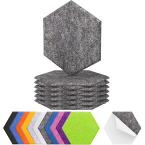 18 حزمة من الألواح الصوتية ذاتية اللصق، TONOR مقاس 11.6 بوصة × 11.6 بوصة × 0.4 بوصة مربعة مقاومة للصوت للجدران، لوحة جدارية معالجة عازلة للصوت وبطانة ممتصة للصوت للاستوديو والمكتب والمنزل باللون الرمادي in Kuwait