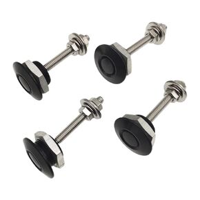 4Pcs Car Quick Release Hood Pins Lock Clip Universal Push Button Bonnet Black