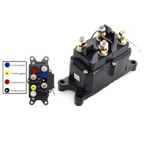 Winch Solenoid Relay Contactor 12V 250A Thumb Truck,for ATV UTV Boat 4x4 Vehicles 1500-5000lbs Winch with 6 Protecting Caps,Winch Switch Replacement Number 63070 62135 74900 2875714