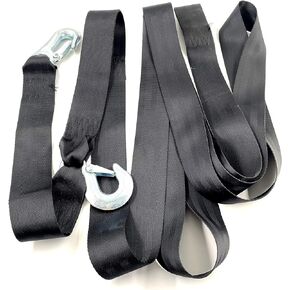 Boats Trailer Winch Hook Strap Wench Rope for Ranger Double Hook 16ft,1 Inch Loop on Opposite end for Attachment to Winch 9642019