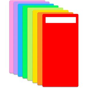 Library Shelf Dividers Book Shelf Dividers Comic Book Dividers with 20 Pieces Repositionable Stickers 6 x 12 Inch Colorful Plastic Library Shelf Dividers for Home School Library(16 Packs)