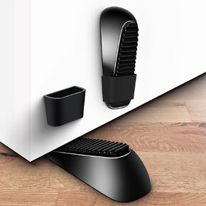 2Pc Strongest Door Stopper - Heavy Duty Door Stop Wedge, Door Stoppers for Bottom of Door, Made of Premium Quality Zinc and Silicone, Suits Any Door, Any Floor, Doorstop Wedge Tall 1.65in