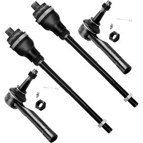 SCITOO 4pcs Front Suspension Kit Inner Outer Tie Rod End Fit 1999-2006 For Chevrolet Silverado 1500 For GMC Sierra 1500 2000-2006 For Chevy Tahoe