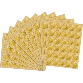 300 Pcs Gold Heart Stickers Embossed Gold Wedding Envelopes Seals Stickers Self Adhesive for Wedding Invitations, Greeting Cards(Heart,Gold, Silver, Red, White, Pink)