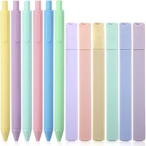 EOOUT Bible Highlighters and Pens No Bleed, 12 Pack Aesthetic Highlighters with Assorted Pastel Colors for Journal Bible Notes School Office Supplies(Black Ink)
