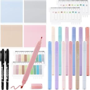 20Pcs Bible Study Supplies Journal Kit Aesthetic Pastel Highlights Pens Tabs Bookmarks for Women Teens School Accessories Cute Colorful Bible Highlighters Pens No Bleed Sticky Notes Index Maskers in Kuwait