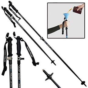 SKI Pole Flask 2.0 - Best Gift for Skiers - One Size Fits All w/Free Collapsible Funnel