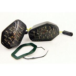 HTTMT MT224-009-SK Smoke Led Turn Signal Lights Compatible with Suzuki Gsxr 600 750 1000 2001-2004